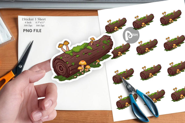 Fallen Log Sticker Sublimation artnoy 