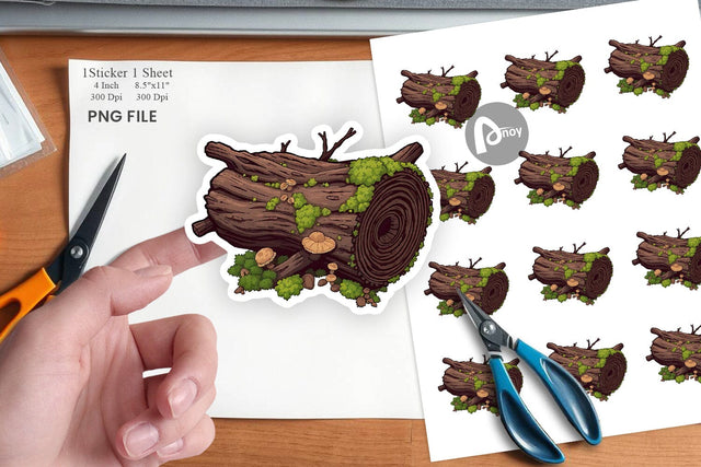 Fallen Log Sticker Sublimation artnoy 