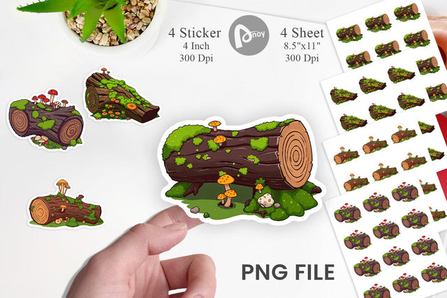 Fallen Log Sticker Sublimation artnoy 