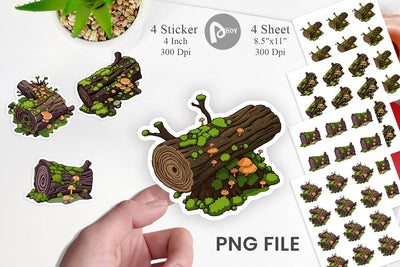 Fallen Log Sticker Sublimation artnoy 