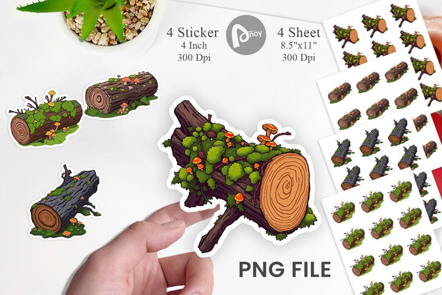 Fallen Log Sticker Sublimation artnoy 