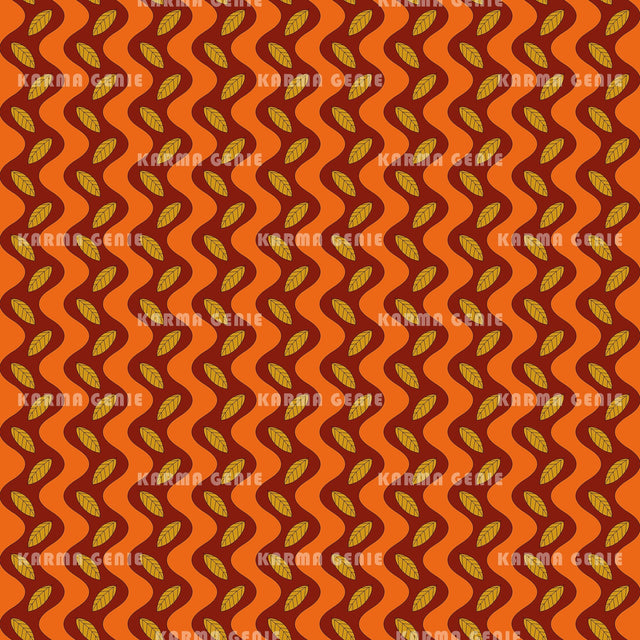 Falling Autumn Leaves Red Orange Yellow Seasonal Fall Pattern Digital Paper Digital Pattern Karma Genie Graphics 