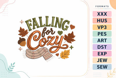 Falling For Cozy Autumn Machine Embroidery Design Embroidery/Applique DESIGNS sg embroidery 