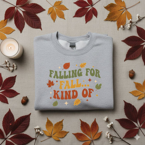 Falling for Fall Kinda Of PNG, Funny Autumn Quote PNG, Fall Sublimation Design, Cozy Coffee Clipart, Fall PNG for Shirts, Mugs, Autumn Png SVG TiffsCraftyCreations 