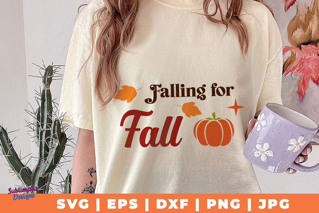 Falling for Fall SVG | Fall T-Shirt SVG Desing | Fall SVG Design SVG Sublimatiz Designs 