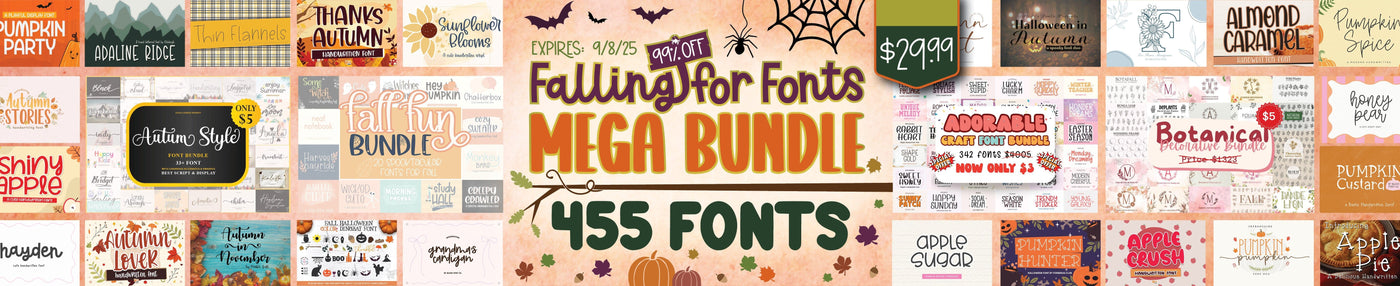 Falling for Fonts Bundle [99% Off Limited Time]