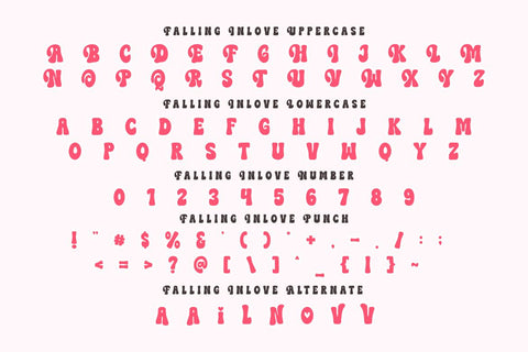 Falling Inlove - Playful Valentine Font Font Masyafi Studio 