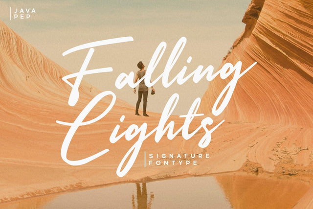 Falling Lights / Signature Font Font Javapep 
