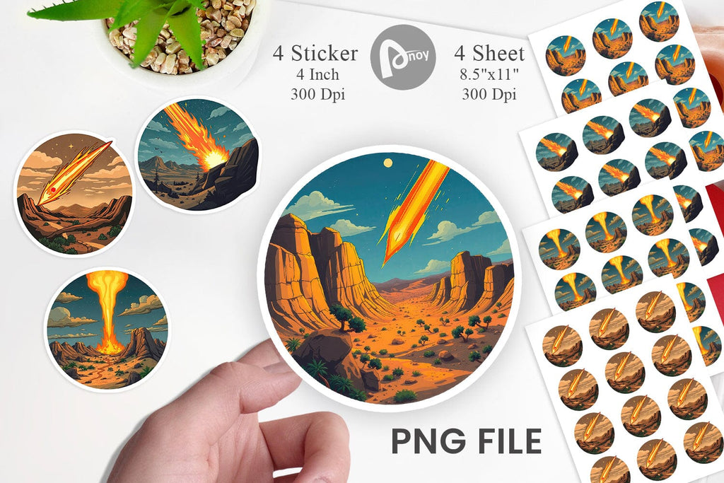 Falling Meteor Sticker - So Fontsy