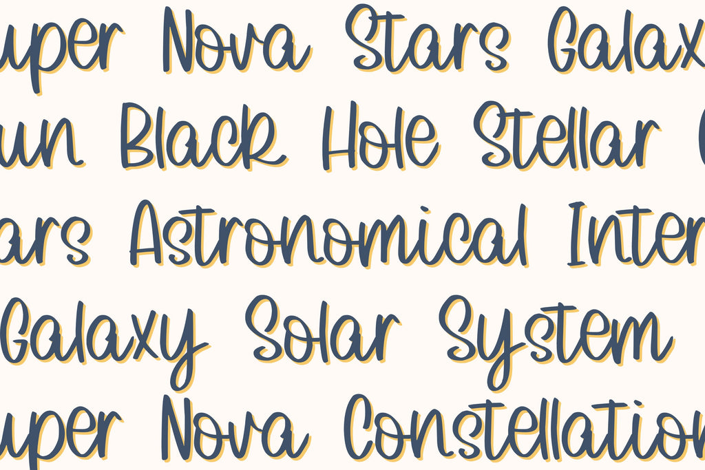 Falling Stars, A Cute Handwritten Script Font - So Fontsy