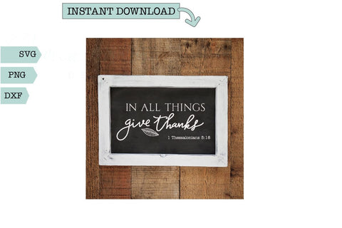 Fall/Thanksgiving Word Art-In All Things Give Thanks SVG Sharia Morton Designs 