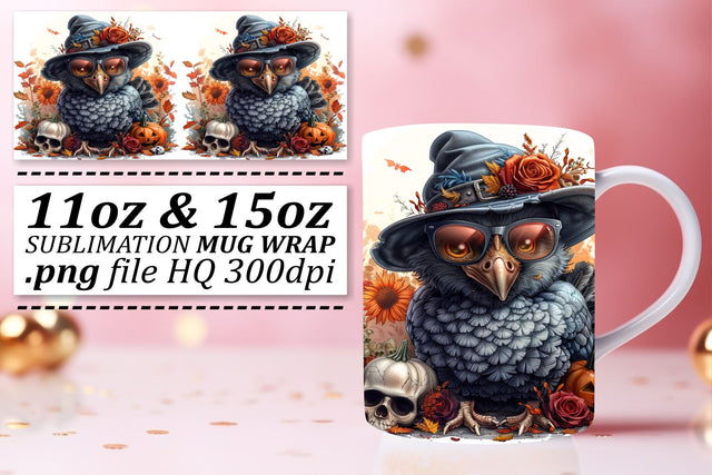 FallThemed Turkey Mug Wrap 11oz/15oz Sublimation Sublimation afrosvg 