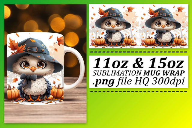 FallThemed Turkey Mug Wrap for 11oz/15oz Sublimation Sublimation afrosvg 