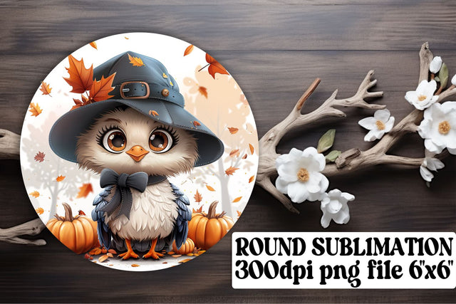 FallThemed Turkey Round Design for Sublimation PNG Sublimation afrosvg 