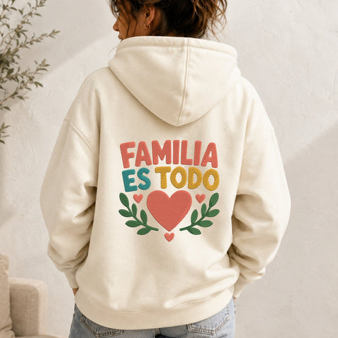 Familia Es Todo Embroidery Design – Spanish Family Machine Embroidery File, Latino Hispanic Heart Design Embroidery/Applique DESIGNS PatternFeed8 