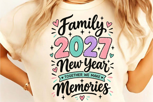 Family 2027 New Year Together PNG Sublimation SVGista 