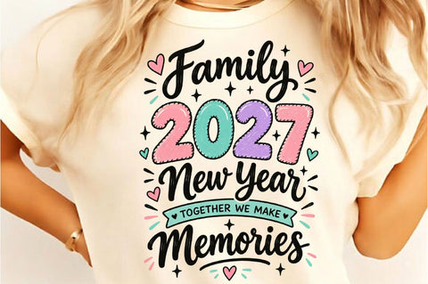 Family 2027 New Year Together PNG Sublimation SVGista 