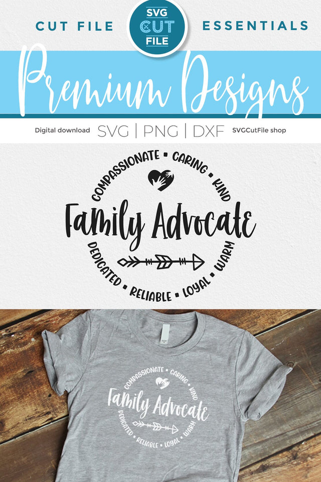 Family Advocate svg for Social Worker - round circle for men or women SVG SVG Cut File 