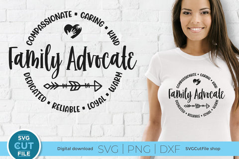 Family Advocate svg for Social Worker - round circle for men or women SVG SVG Cut File 