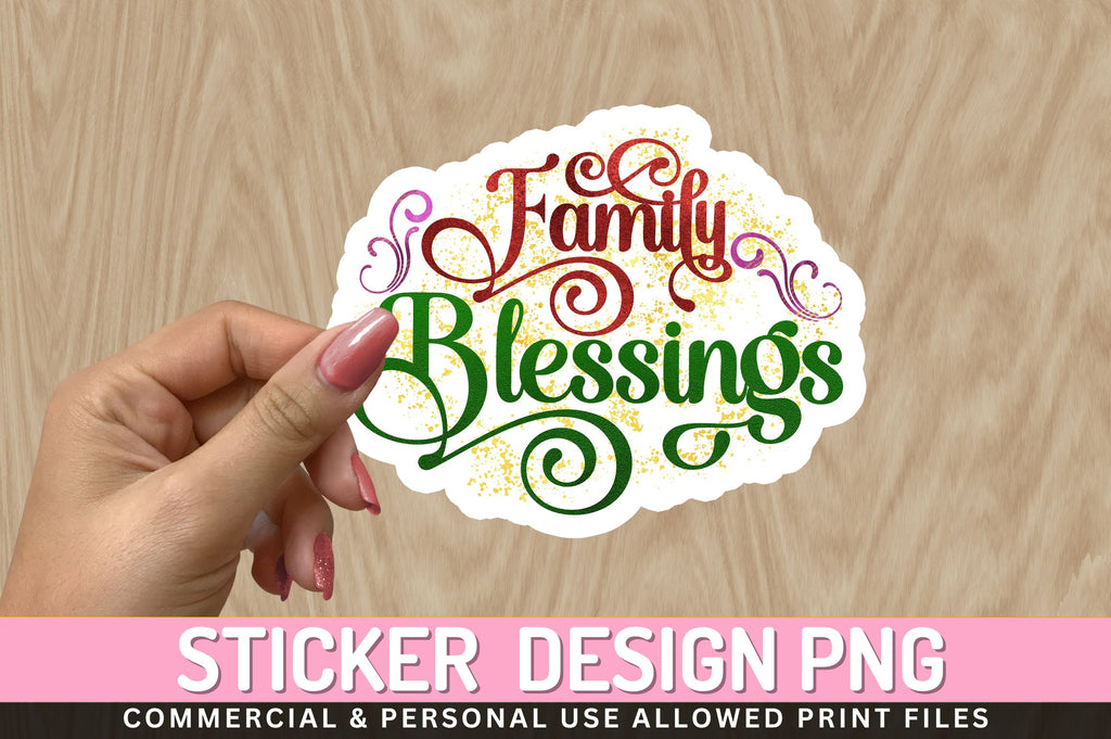 Family blessings Sticker Design - So Fontsy