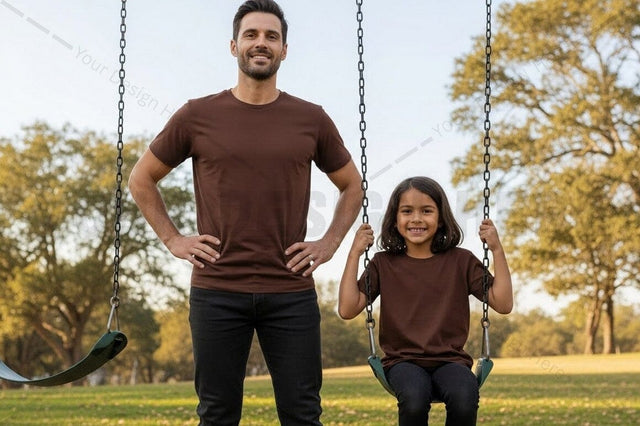 Family bonding t-shirt mockup design Mock Up Photo Regulrcrative 