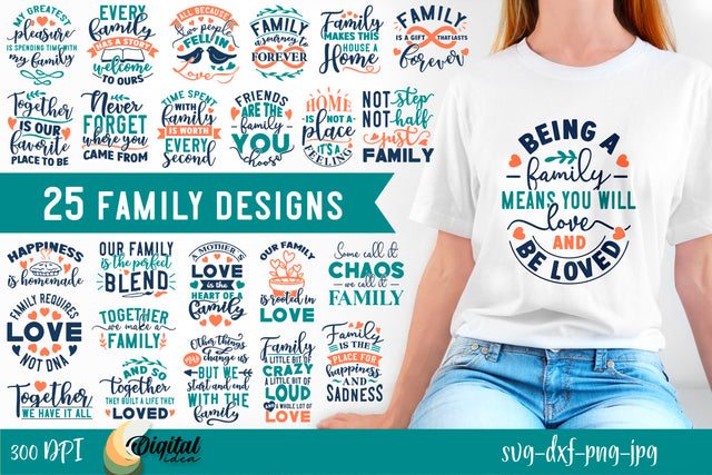 Family Bundle SVG. Family Quote. T-Shirt Design SVG SVG Evgenyia Guschina 