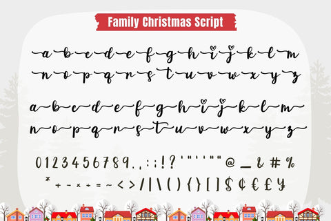 Family Christmas Font Duo Font AnningArts Design 