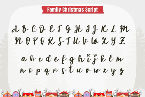 Family Christmas Font Duo Font AnningArts Design 