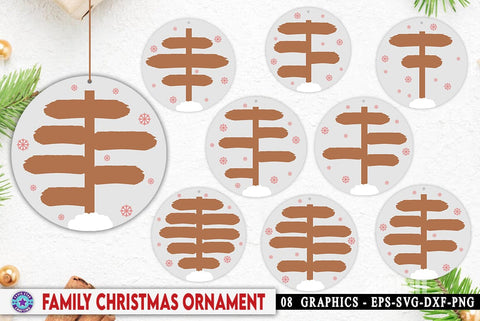 Family Christmas Ornament Set, Christmas Family Decoration SVG Bundle SVG FiveStarCrafting 
