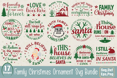 Family Christmas Ornament SVG Bundle SVG Angelina750 