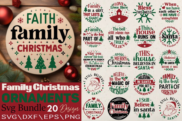 Family Christmas Ornament SVG Bundle SVG Angelina750 