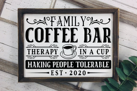 Family Coffee Bar, Vintage Coffee Sign SVG SVG CraftLabSVG 