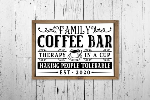 Family Coffee Bar, Vintage Coffee Sign SVG SVG CraftLabSVG 