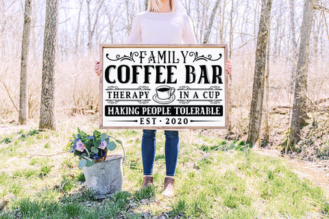 Family Coffee Bar, Vintage Coffee Sign SVG SVG CraftLabSVG 