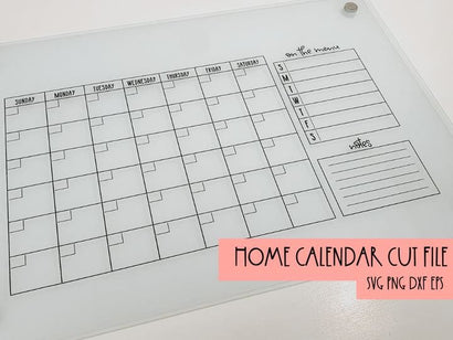 Family Command Center SVG | Calendar SVG Silhouette School Blog Design Shop 