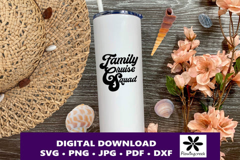 Family Cruise Squad Svg Digital Cut File, a Design for Cruise Vacations for Families and Groups for Shirts, Tumblers, and Bags SVG Flowingcreek 