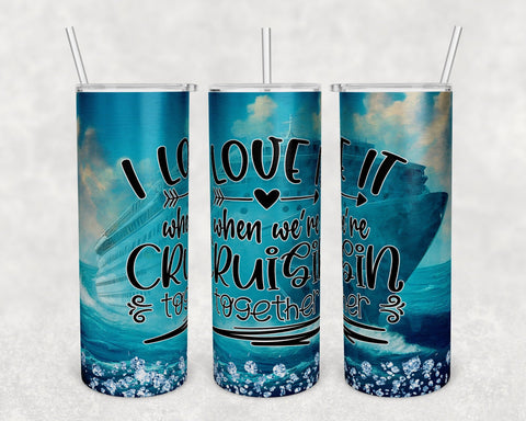 Family Cruise Tumbler Wraps Bundle, 20 Oz Skinny Tumbler Family Cruise Sublimation Designs, Seamless Family Cruise 2025 PNG, 5 Designs Sublimation HappyDesignStudio 