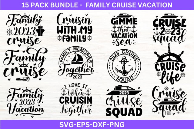 Family Cruise Vacation 2023 Svg Bundle SVG Designangry 