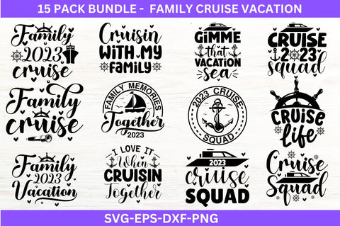 Family Cruise Vacation 2023 Svg Bundle SVG Designangry 