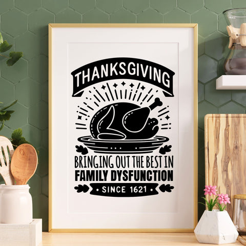 Family Dysfunction| Family Thanksgiving SVG Cutting Files. SVG CosmosFineArt 