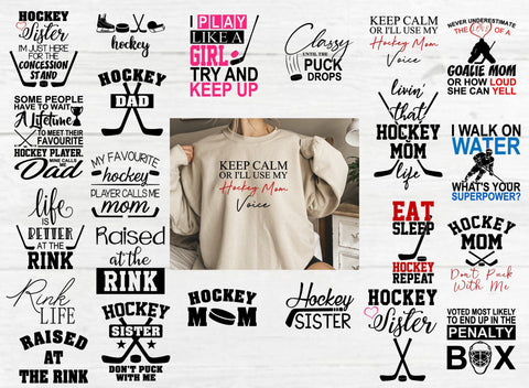 Family Hockey Bundle Designs SVG SVG LCA Digital 