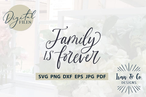 Family is Forever SVG Files, Family Svg, Home Decor, Farmhouse Svg, Wall Art, Cricut Svg, Silhouette Designs, Digital Cut Files, Vinyl Designs, DXF PNG JPG (1685594776) SVG Ivan & Co. Designs 