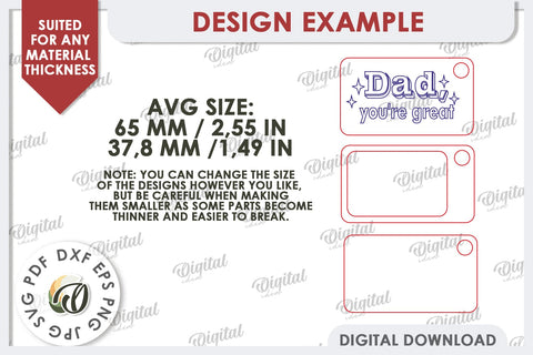 Family Keychain Laser Cut. Personalized Keychain for Dad SVG SVG Evgenyia Guschina 