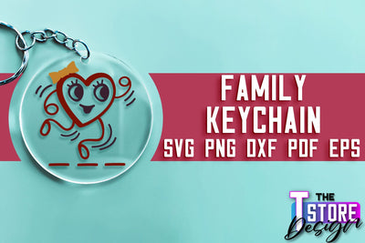 Family Keychain SVG | Family Quotes Design | Print SVG SVG The T Store Design 