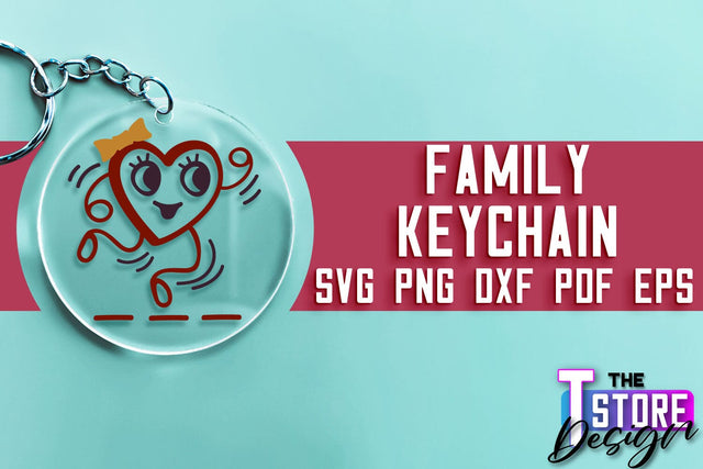 Family Keychain SVG | Family Quotes Design | Print SVG SVG The T Store Design 