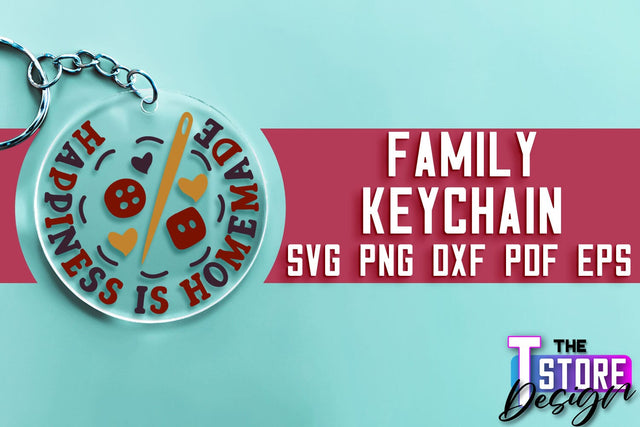 Family Keychain SVG | Family Quotes Design | Print SVG SVG The T Store Design 
