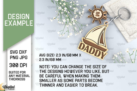 Family Keychain SVG. Personalized Keychain for Family Laser SVG Evgenyia Guschina 