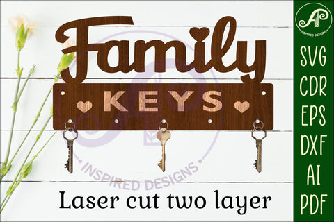 Family keys Key holder designs SVG APInspireddesigns 