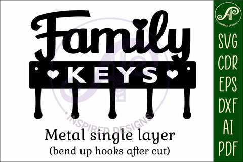 Family keys Key holder designs SVG APInspireddesigns 