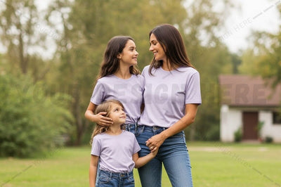 Family matching t-shirt mockup design Mock Up Photo Regulrcrative 